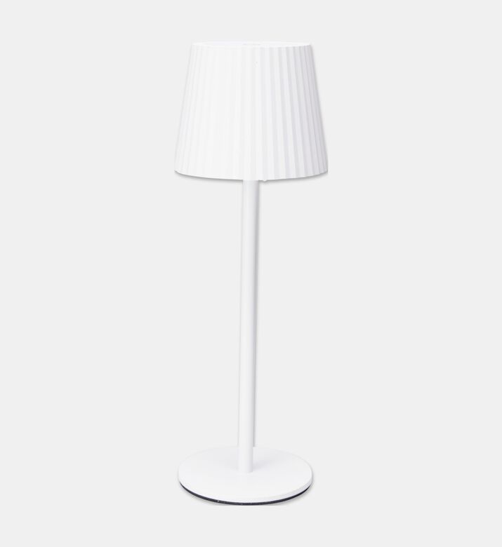 Home Deco and More Built-in Battery Table Lamp, White, 27-cm, Packshot View