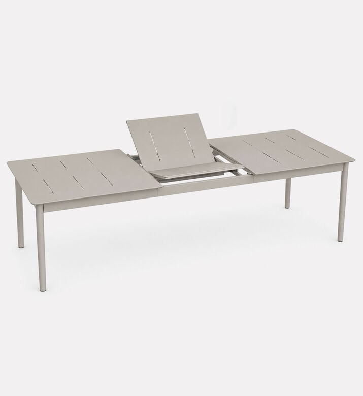 Home Deco and More Aluminum Butterfly-extension Dining Table, Taupe, Packshot View