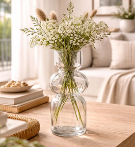 Kersten Three-layer Clear Glass Vase 15x15x31cm, Packshot View
