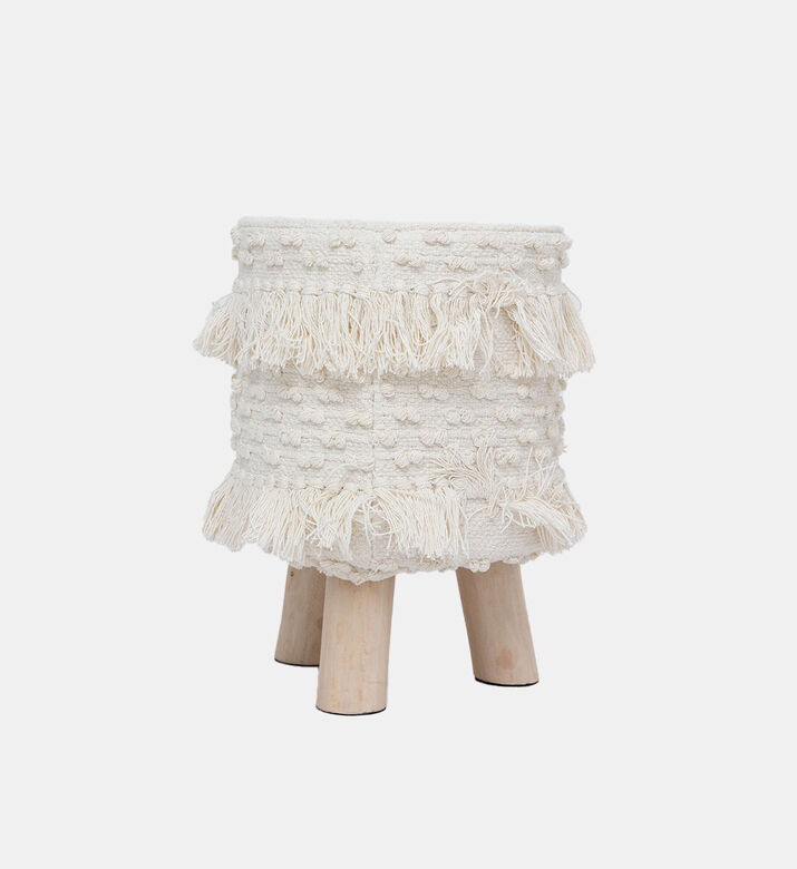 Home Deco and More Shirly Cotton Round Stool, Packshot View Home Deco and More Shirly Cotton Round Stool, Packshot View