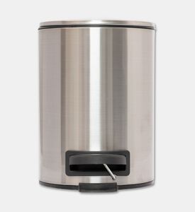 Home Deco and More Stainless Steel Torno Soft Close Pedal Bin, Silver, 3-l, Packshot View