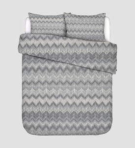 Home Deco and More Single Cotton Sateen Combed Microcheck Duvet Cover 4-piece Set, Multicolor, 120x200-cm, Packshot View