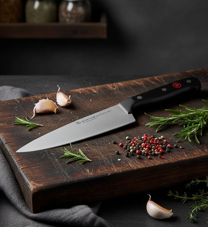Wusthof Gourmet Stainless Steel Chefs Knife, Packshot View