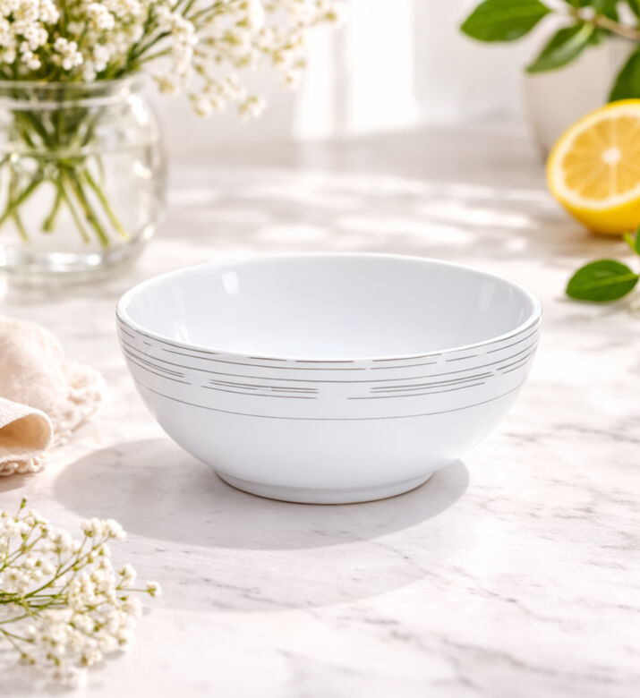 Home Deco and More Grafik Porcelain Salad Bowl, Packshot View