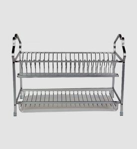 Aluminum 2-racks Dish Drainer - 55 X 40 Cm