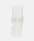 Clear Glass Cut-out Rectangular Vase