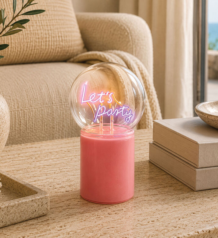 Kersten Lets Party Led Text Light Bulb, Packshot View