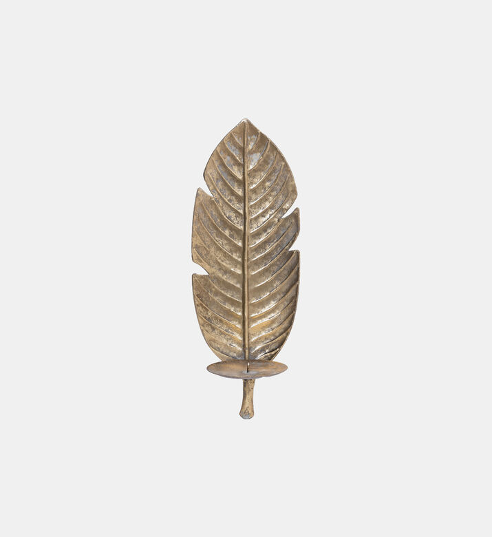Metal Leaf-shape Candle Holder 45 Cm