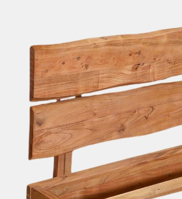 Home Deco and More Jewel Acacia Wood Bed Base, Brown, 180x200x90-cm, Packshot View