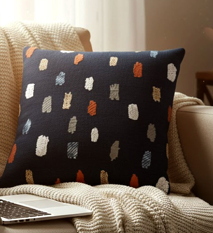 Home Deco and More Tetris Printed Embroidered Pillow, Packshot View