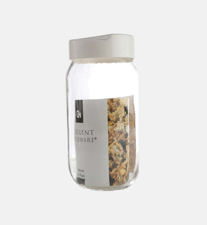 Plastic Lid Glass Storage Jar