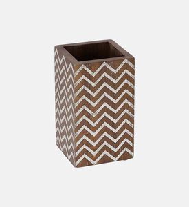 Home Deco and More Wood Wave-print Square Tumbler, Packshot View