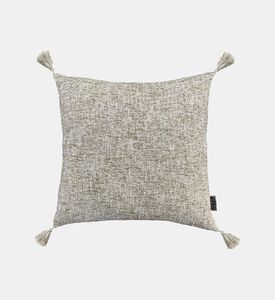Home Deco and More Carpi Tassel Textured Cushion, Natural, Packshot View