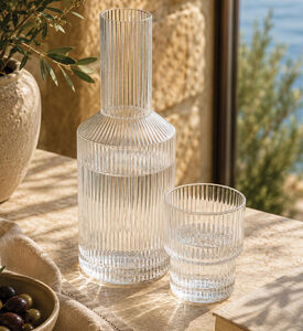 Salt and Pepper Vera Glass Carafe- Tumbler 2-piece Set, Packshot View