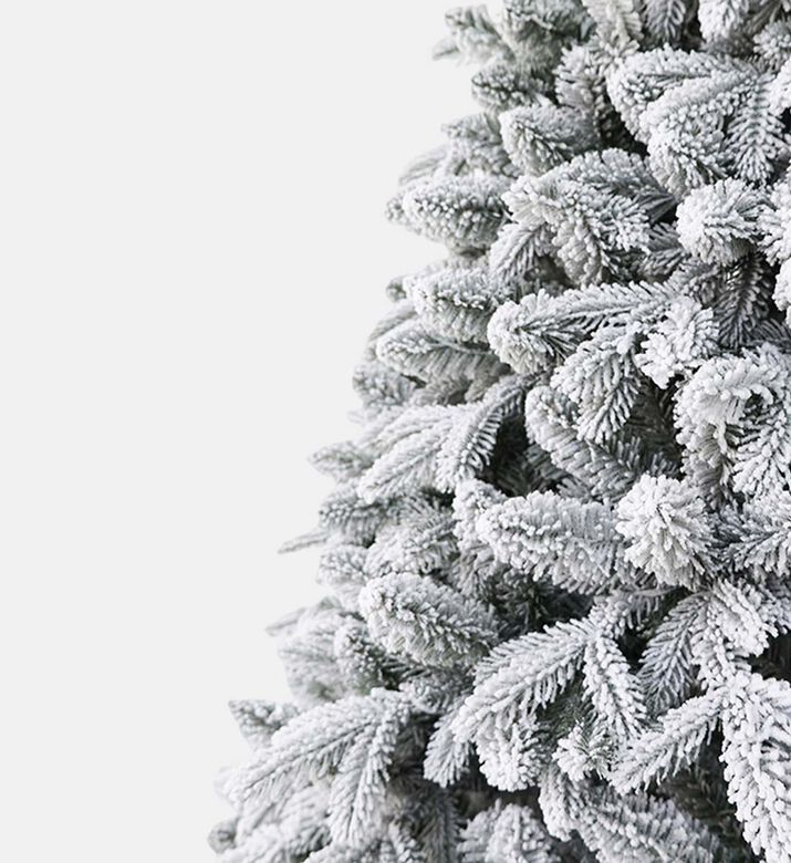 Home Deco and More Snowy Mixed Flocked Tree, White, 240-cm, Packshot View