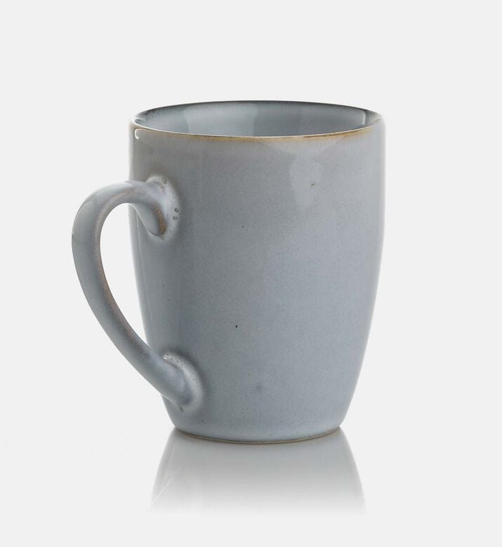 Ceramic Black Trim Handled Mug