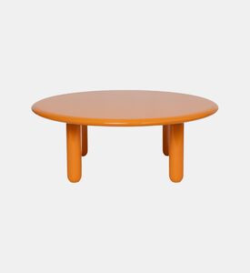 Glossy Wooden Low Round Table