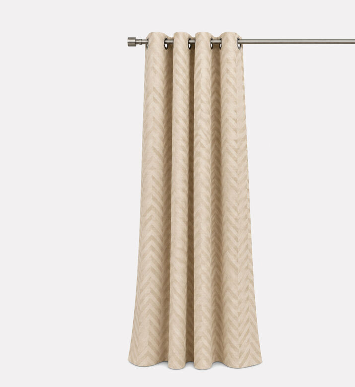 Home Deco and More Alise Solid Texture Loops Curtain, Packshot View