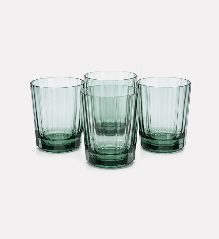 Home Deco and More Clear Stripes Tumbler, Green, Packshot View