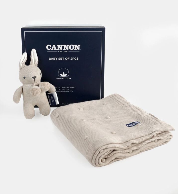 Cannon Knitted Cotton Blanket Toy Set, Packshot View