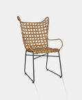 Sogod Wicker Woven Metal Armchair