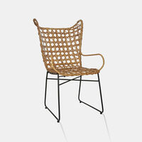 Sogod Wicker Woven Metal Armchair