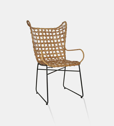 Sogod Wicker Woven Metal Armchair