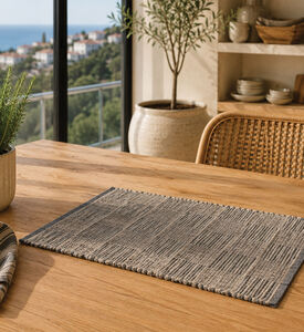 Excellent Houseware Recycled Cotton Plush Striped Rug, Packshot View