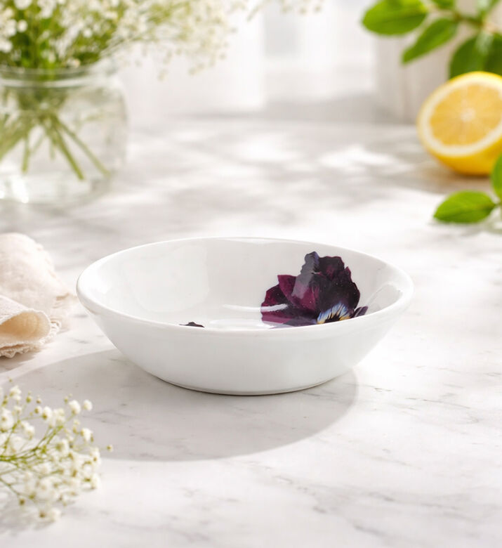 Essenza Gallery Porcelain Floral Bowl, Off-white, 9.5-cm, Packshot View