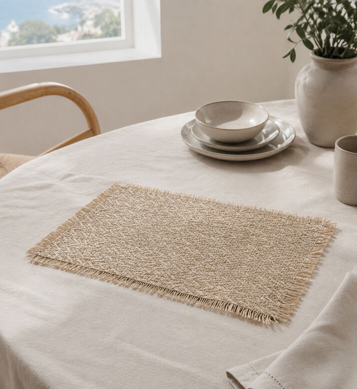 Home Deco and More Jute Natural-finish Placemat, Natural, Packshot View