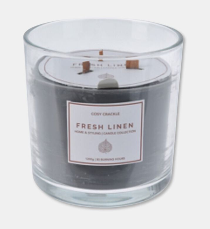 Home Deco and More Wooden Wick Scented Candle, Packshot View