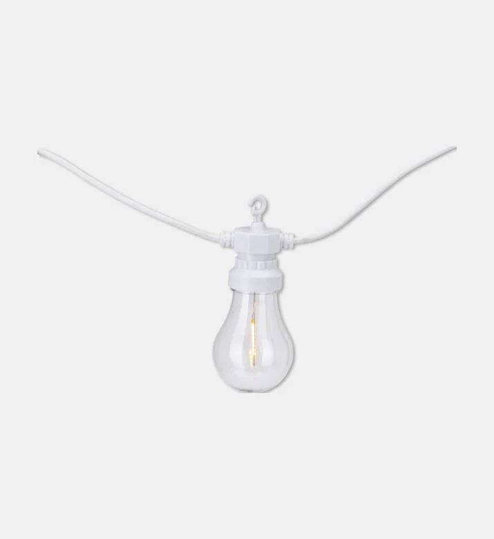 Home Deco and More A60 Bulbs Warm White 10l White Cable String Light, Packshot View