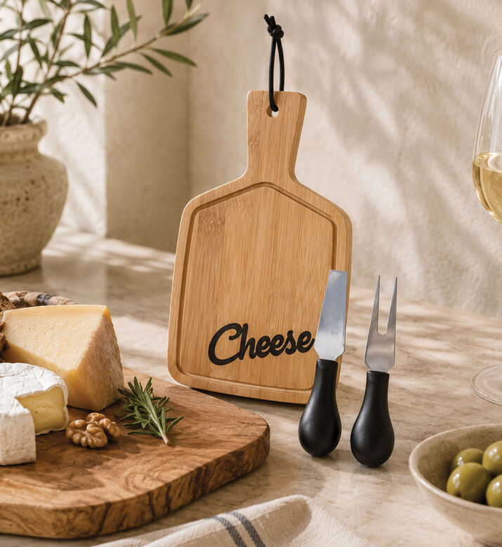 Excellent Houseware Knife Cheese Board 3-piece Set, Packshot View