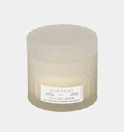 Falling Snow Glass Scented Candle