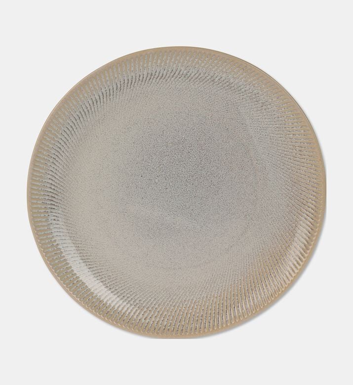 Home Deco and More Shallow Grey Serving Dish, Brown, 27-cm, Packshot View