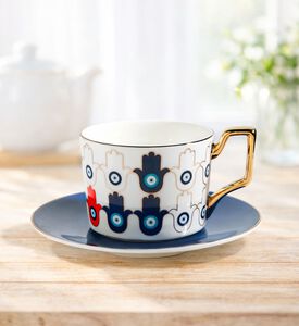 Home Deco and More Eye Coffee Cup Tray Ceramic Set, Packshot View