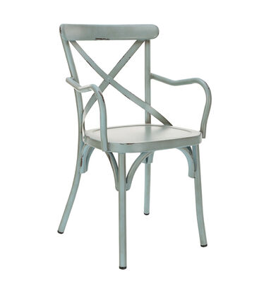 Vinta Aluminum Cross Back Armchair