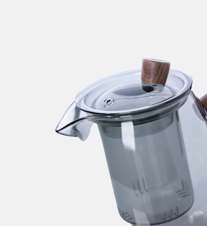 Home Deco and More Wooden Handle Tea Pot - 17x11x13.5 Cm, Packshot View