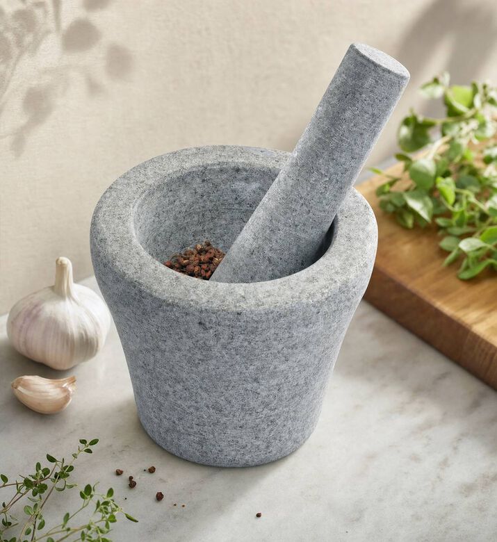 Gefu Vesto Granite Mortar Pestle, Model View