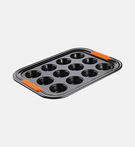 Le Creuset 12 Cup Bun Tray, Black, 34-cm, Packshot View