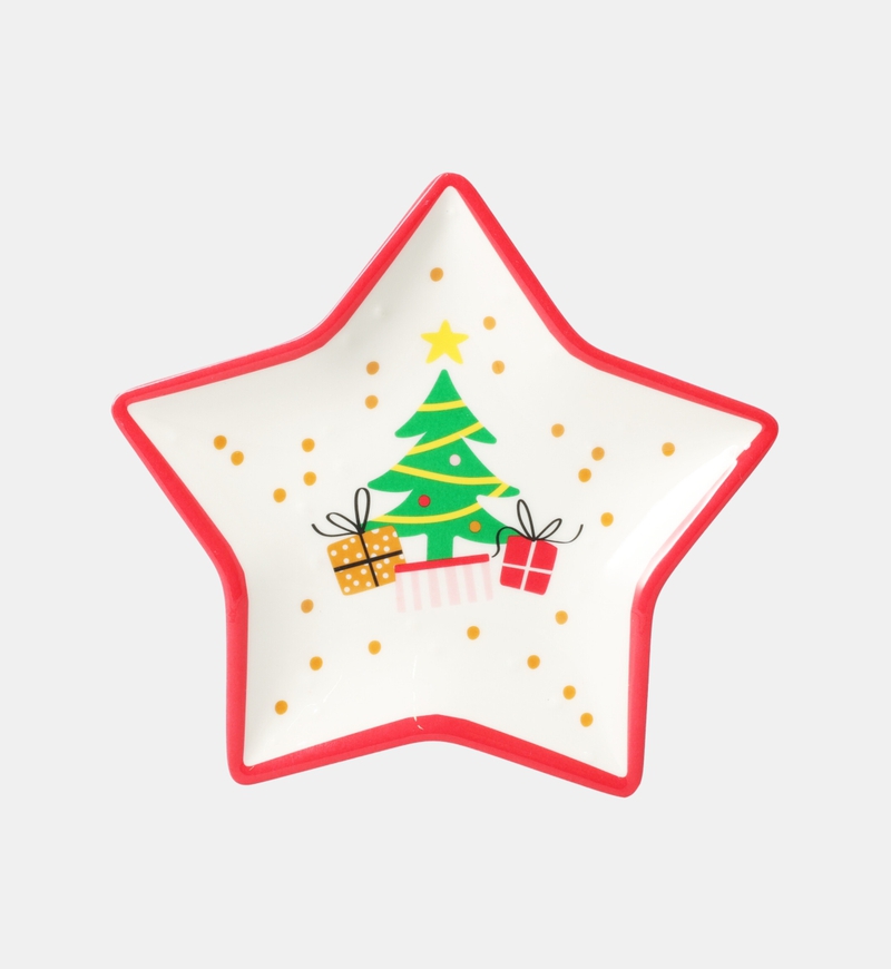 Melamine Christmas Star Festive Plate