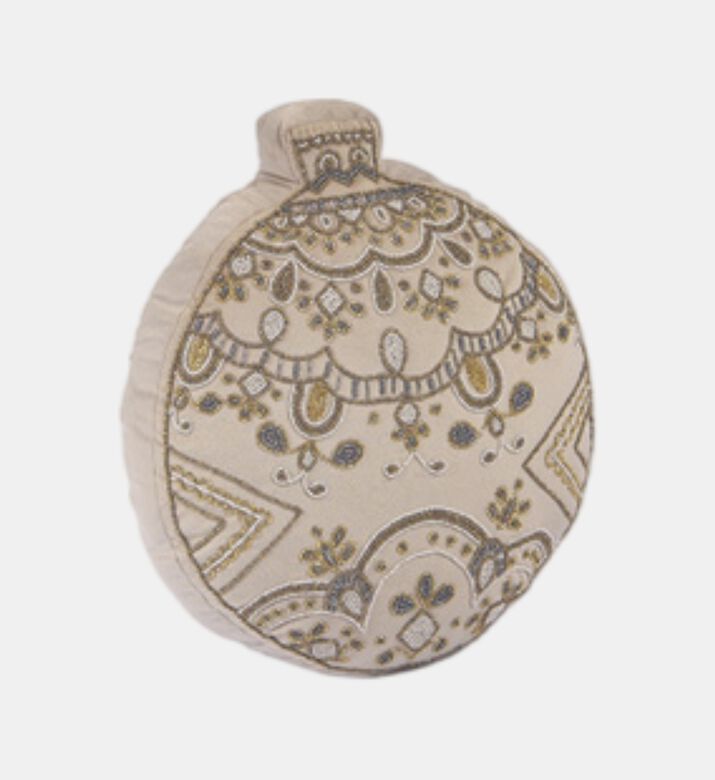 Christmas Ball Beaded Cushion