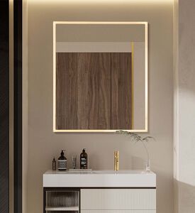 Rectangular Lighted Bathroom Mirror Cabinet