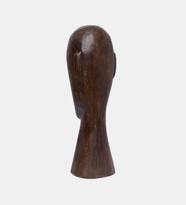 Head Wood Ornament 12x11x38 Cm