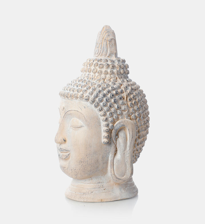 Mango Wood Buddha Head Sculpture Mango Wood Buddha Head Sculpture