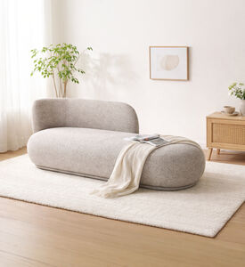 Home Deco and More Lectus Serpentine Lounge Sofa, Grey, Packshot View