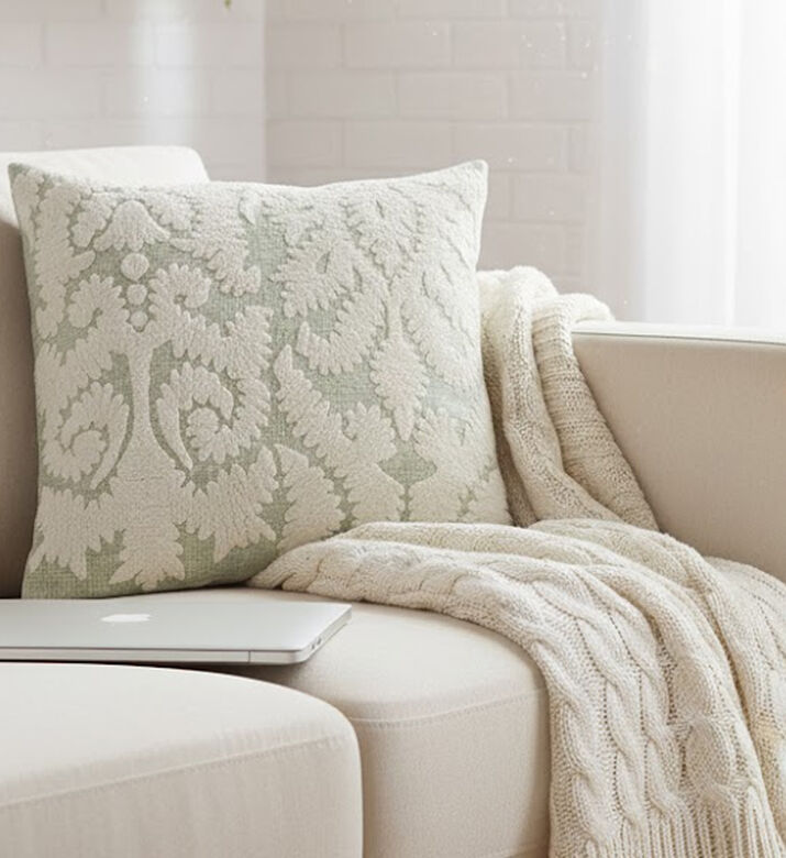 Home Deco and More Caroline Embroidered Cushion 50x50 Cm, Packshot View