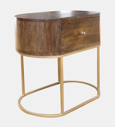 Alexa 1-drawer Oval Bedside Table