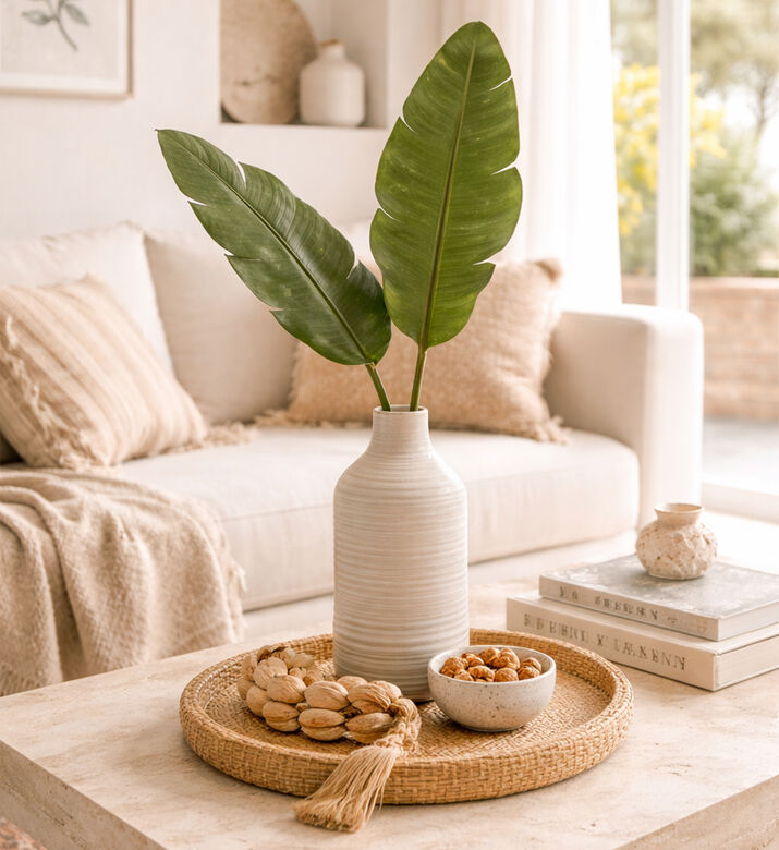 Home Deco and More Artificial Banana Leaf, Green, Packshot View