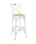Birch Wood Cross-back Bar Stool